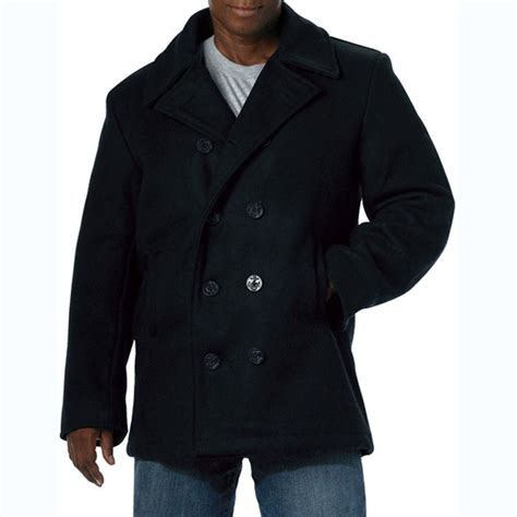 Peacoat With Sailor Collar Navy Blue Double